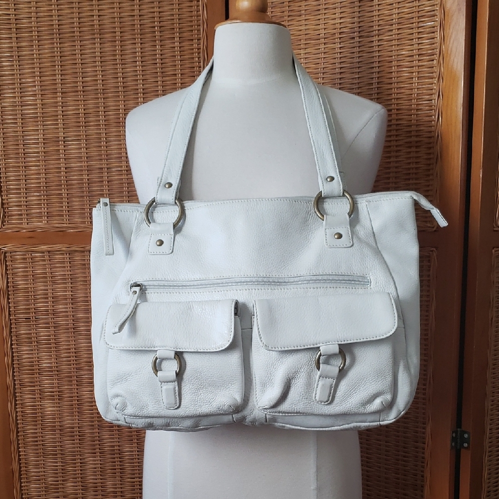 Hobo International " Rock The Tote" In White 12"x16"x4"